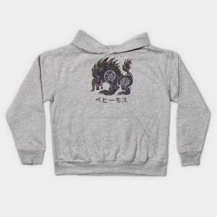 Monster Hunter World Behemoth Kanji Icon Kids Hoodie